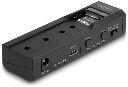Attēls no Delock USB Type-C™ Converter for 1 x M.2 NVMe SSD + 1 x SATA SSD / HDD with Clone Function
