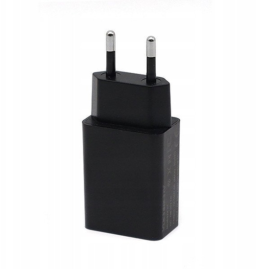 Picture of Denmen adowarka sieciowa USB + kabel USB - Typ-C 2.4A 12W Czarny DC01TB