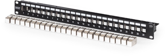 Изображение Digitus Patchpanel 1HE 24-Port mit DN-93615 geschirmt schwar