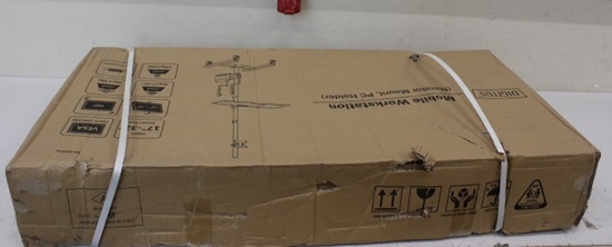 Picture of SALE OUT. Mobile workstation with individual height adjustment | DA-90374 | Monitor Mount, PC Holder | 17-32 " | Black