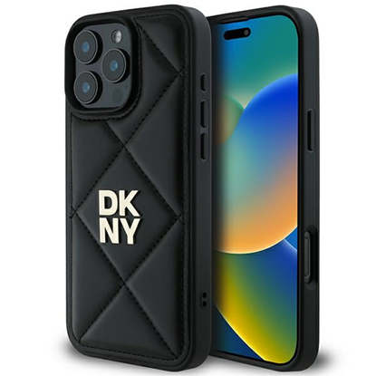 Picture of DKNY Quilted Stack Logo Back Case for Apple iPhone 16 Pro