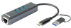 Picture of D-Link USB-C/USB to Gigabit Ethernet Adapter with 3 USB 3.0 Ports DUB-2332