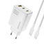 Picture of Dudao A29C 65W GaN Wall Charger + USB-C Cable - Wh