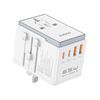 Picture of Dudao Dudao A65Pro 65W EU / US / JP / AUS / UK travel adapter 2x USB-C 2x USB-A - white