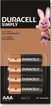 Изображение Duracell Bateria AAA / R03 4 szt.