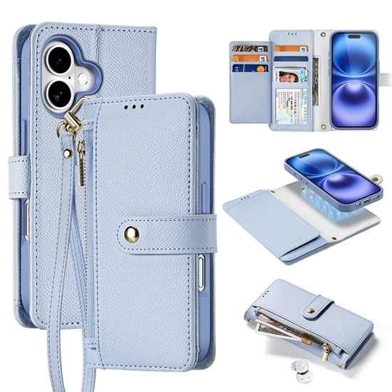 Picture of Dux Ducis Lawa iPhone 16 Leather Case with Detacha