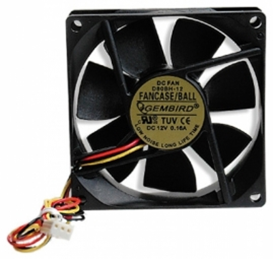 Изображение Dzesētājs Gembird 80mm PC case fan FANCASE/BALL