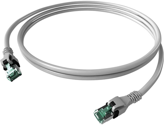 Picture of EasyLan DualBoot® PushPull Patch Cable Cat.6A (Class EA), S/FTP, RJ45 / RJ45, szary, 1,5 m