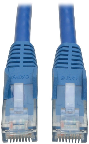 Изображение Eaton Tripp Lite Series Cat6 Gigabit Snagless Molded (UTP) Ethernet Cable (RJ45 M/M), PoE, Blue, 10 ft. (3.05 m) - Patch-Kabel - RJ-45 (M) zu RJ-45 (M) - 3 m - UTP - CAT 6 - geformt, ohne Haken, verseilt - Blau