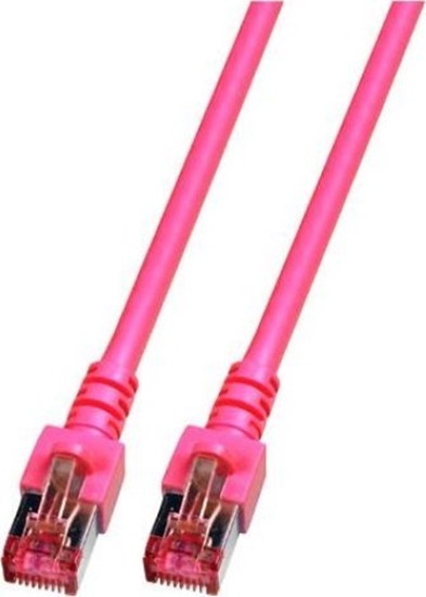 Изображение EFB EFB RJ45 Patchkabel S/FTP Cat.6 LSZH 0.15m MAGENTA reines Kupfer Laengenaufdruck auf Knickschutztuelle patentiert