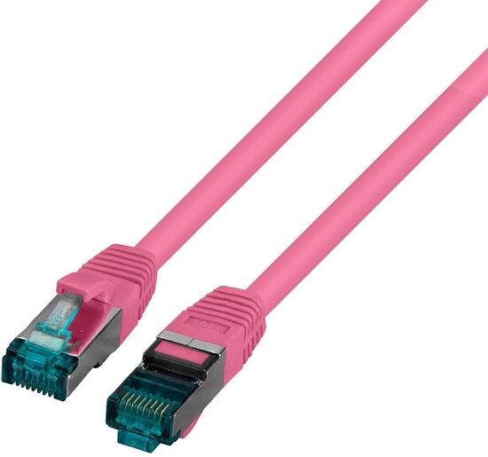 Изображение EFB RJ45 Patchkabel S/FTP Cat6A LSZH Magenta Laenge 0,5m 4x2xAWG27/7 nach TIA/EIA568B geschirmt Uebertragungsstandards 10Gbit