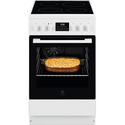 Attēls no Electrolux 500 SurroundCook elektriskā plīts ar elektrisko cepeškrāsni, balta, 50cm