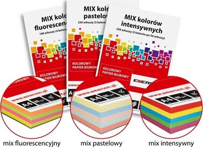 Изображение Emerson Papier ksero A4 80g mix kolorów 250 arkuszy