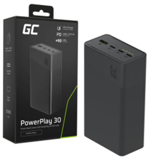 Picture of Enerģijas krātuve GreenCell PowerPlay 30 30000mAh Black