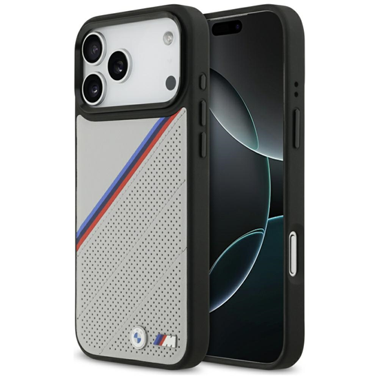 Изображение BMW M Tricolor Metal Logo MagSafe Case for Apple iPhone 17 Pro Max
