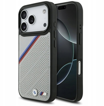 Изображение BMW M Tricolor Metal Logo MagSafe Case for Apple iPhone 17 Pro