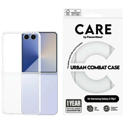 Attēls no PanzerGlass Etui CARE by Flagship Urban Combat do Samsung Galaxy Z Flip7 przezroczysty