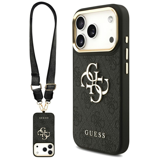 Picture of Etui Guess 4G Big 4G Classic Logo Big Strap Metal Buttons do iPhone 17 Pro czarny