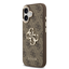 Изображение Guess PU Leather 4G Metal Logo Gold Frame Case for iPhone 17 / Brown