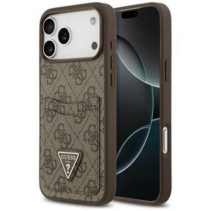 Attēls no Etui Guess 4G Double Card Triangle do iPhone 17 Pro Max brzowy