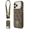 Picture of Etui Guess 4G Strass Logo & Big Strap Metal Buttons MagSafe do iPhone 17 Pro Max brzowy