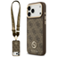 Picture of Etui Guess 4G Strass Logo & Big Strap Metal Buttons MagSafe do iPhone 17 Pro Max brzowy