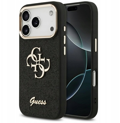 Picture of Guess Fixed Glitter Big 4G Metal Frame case for iP