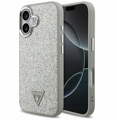 Изображение Case Guess Glitter Triangle Logo MagSafe for iPhon