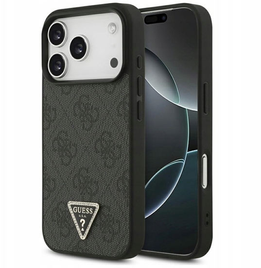 Picture of Guess Leather 4G Triangle Strass MagSafe case for 