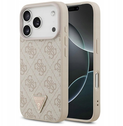 Изображение Guess Leather 4G Triangle Strass MagSafe Case for 