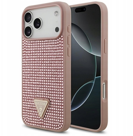 Picture of Case Guess Rhinestone Triangle Logo for iPhone 17 