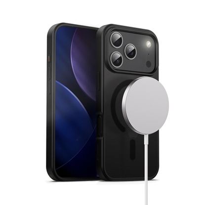 Attēls no Etui Hybrid Frost MAG Cover iPhone 17 Pro MagSafe Czarne