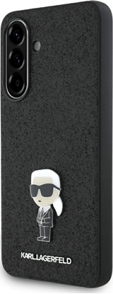 Attēls no Etui Karl Lagerfeld Fixed Glitter Ikonik Logo Metal Pin do Samsung Galaxy A36 czarny