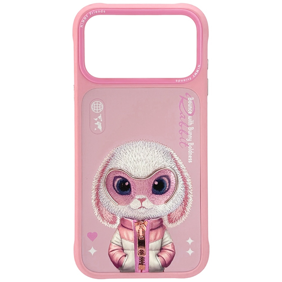 Picture of Etui Nimmy Cool&Cute 2.0 Rabbit do iPhone 17 Pro rozowy
