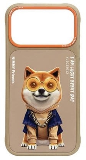 Picture of Etui Nimmy Glasses Cool Dog do iPhone 17 Pro bezowy