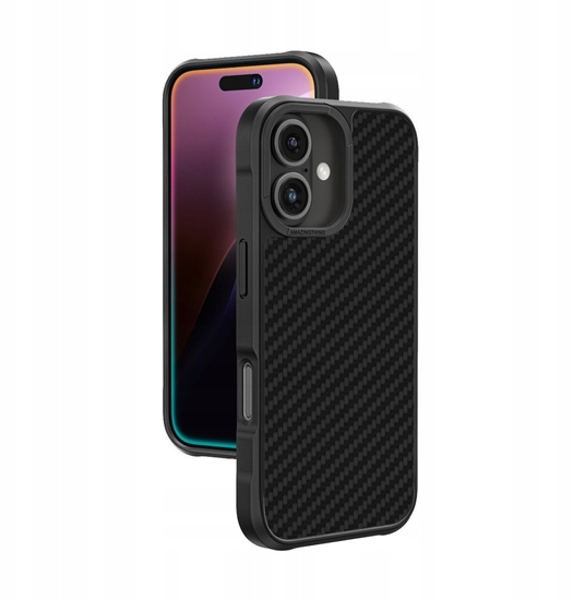 Picture of Etui pancerne AMAZINGTHING Titan Max Case z wóknami aramidowymi 1500D do iPhone 16 Plus - czarne