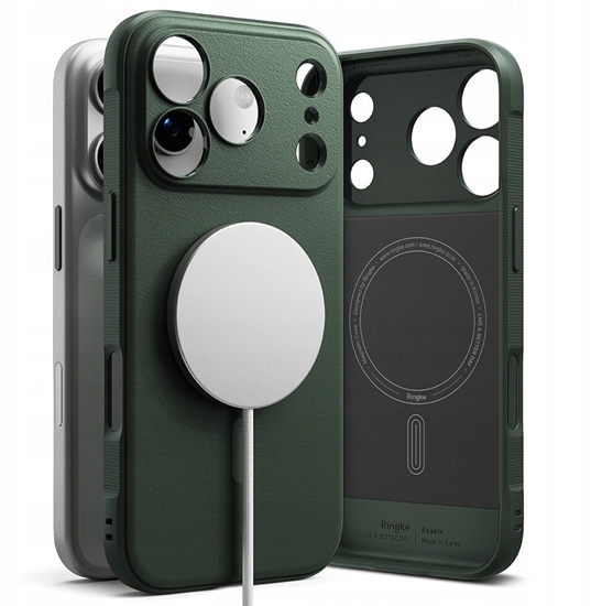 Picture of Etui Ringke Onyx Magnetic MagSafe do Apple iPhone 17 Pro Dark Green