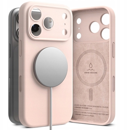 Изображение Etui Ringke Silicone Magnetic MagSafe do Apple iPhone 17 Pro Pink Sand