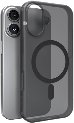 Изображение Etui silikonowe Puro Daylight kompatybilne z Magsafe na iPhone 17 - póprzezroczyste czarne