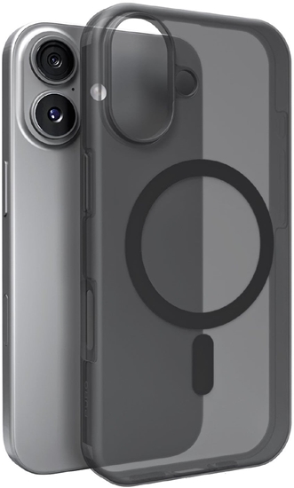 Picture of Etui silikonowe Puro Daylight kompatybilne z Magsafe na iPhone 17 - póprzezroczyste czarne