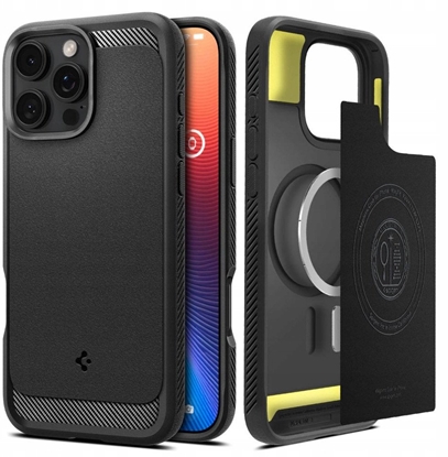 Изображение Etui Spigen Rugged Armor Mag MagSafe do Apple iPhone 17 Pro Matte Black