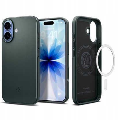 Изображение Etui Spigen Thin Fit Mag MagSafe do Apple iPhone 17 Abyss Green