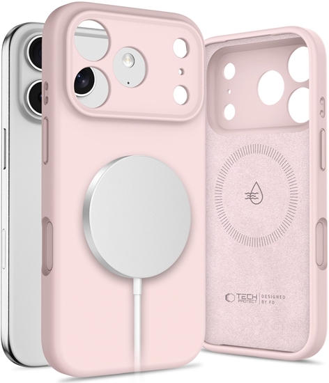 Изображение Etui Tech-Protect Silicone MagSafe do Apple iPhone 17 Pro Pink Pearl