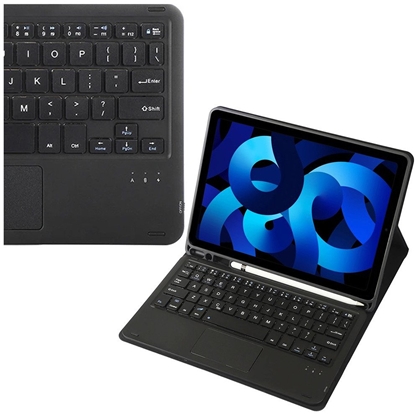 Изображение Etui z klawiatur Bluetooth touchpad do iPad Air 5 (Czarne)