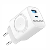 Picture of Evelatus Evelatus 2 in 1 Charger 20W Max USB-C+USB-A:15W Max USB-C+USB-A+Wireless:15W+2W 17W Max White