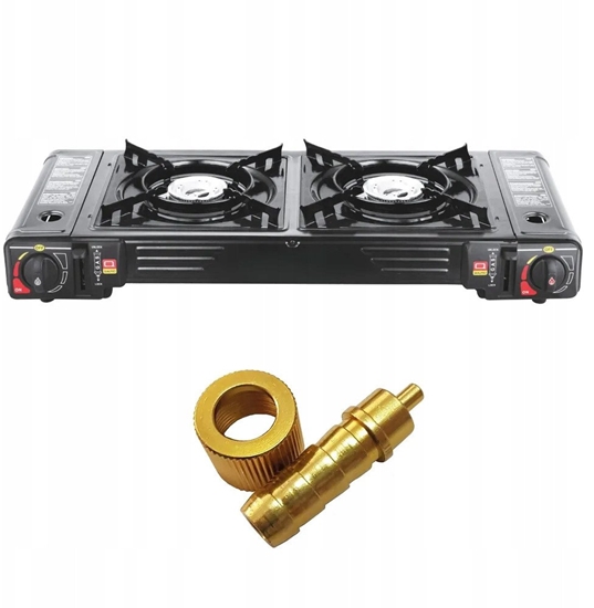 Picture of EXTRALINK KUCHENKA GAZOWA TURYSTYCZNA 2-PALNIKOWA W WALIZCE + ADAPTER