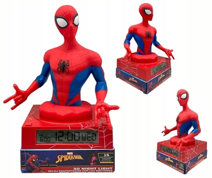 Picture of *****Spiderman lampka nocna 3D z budzikiem 86512