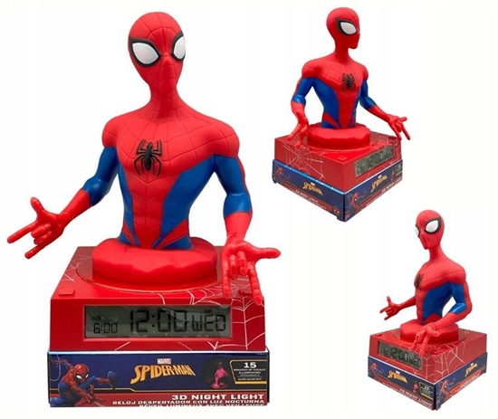 Picture of *****Spiderman lampka nocna 3D z budzikiem 86512