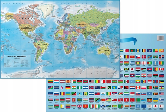 Picture of ¦wiat Polityczny z flagami 1:70 000 000 mata