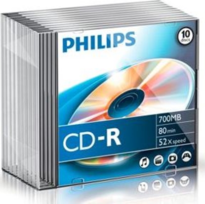 Picture of 1x10 Philips CD-R 80Min 700MB 52x SL